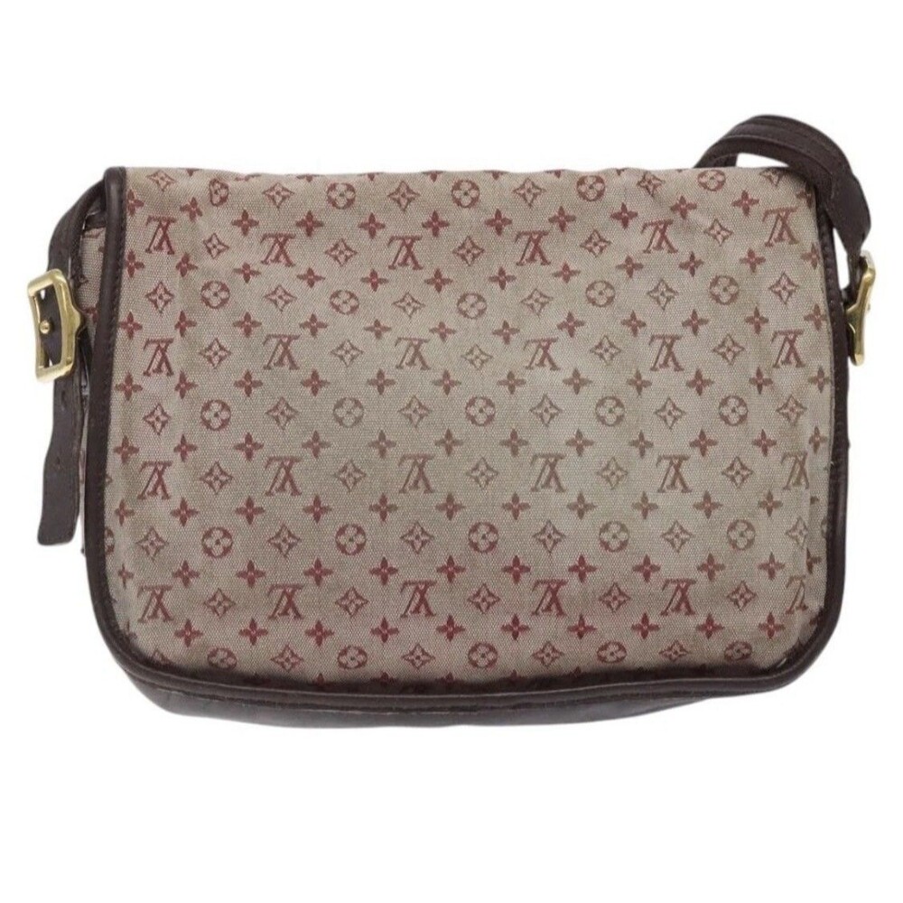 LOUIS VUITTON Monogram Mini Belanger Shoulder Bag Red LV Canvas M92171 Fair/Poor - Picture 2 of 16